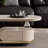 Light luxury design with wheel coffee table-110413710