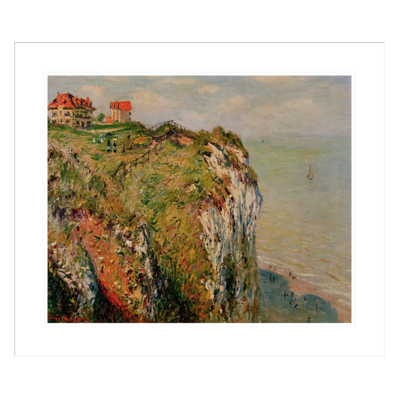 «Cliff at Dieppe» par Claude Monet, impression giclée encadrée, H 23,5 po x l 27,39 po