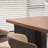 Walnut grain rectangle rock plate dining table-110097505