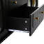 Support pour téléviseur gracieux jusqu'à 78 po: portes en verre cannelé, rangement organisé, écran Glorious noir pour 78 po: finition