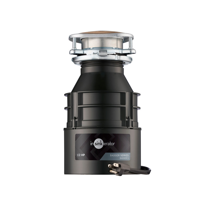 Badger Series 1/2 HP Continuous Feed Garbage Disposal, Power Cord Included