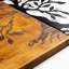 Decorative Wooden Wall Accessory, 22.8 x 22.8 inches | 50% Real Wood (Walnut) & 50% Metal (Black), Thickness: 1.2 inches | Unique Design for Home Décor, Easy Wall Hanging, Natural Variance in Colour & Texture-118262847