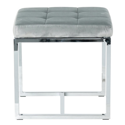 Jacques Steel Accent Stool