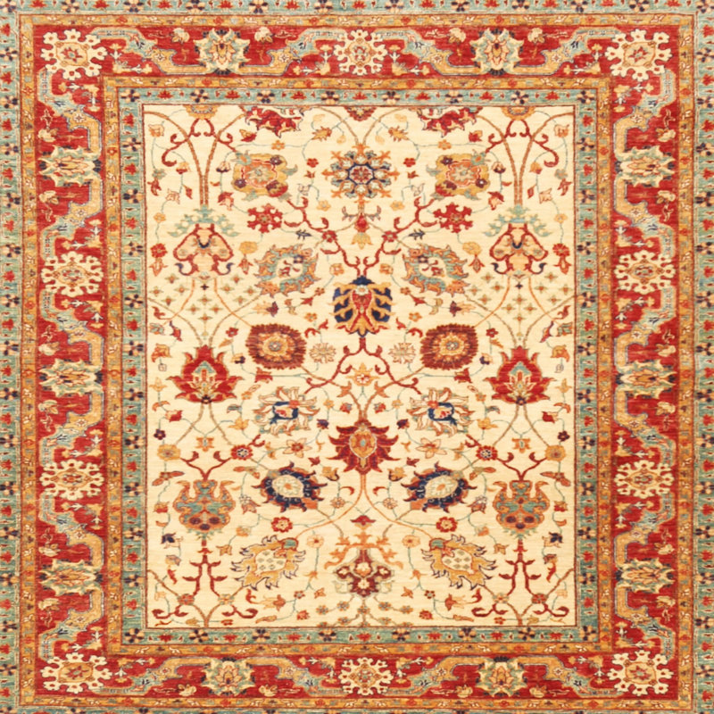 Ismaeel Oriental Indoor Rug, Round 7'