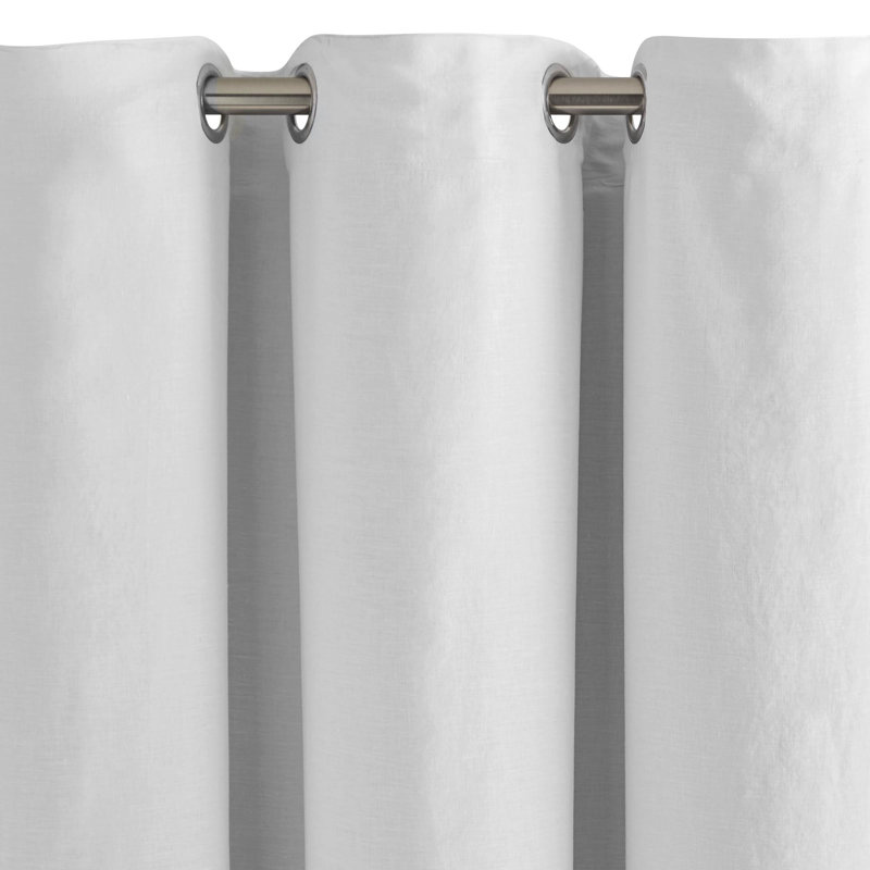 Dziedzic Linen Blackout Single Curtain Panel, Light Beige, 140 W x 270 D cm