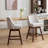 Counter Height Swivel Bar Stools, 2 , 26'' Seat, Fabric, 360-Degree Swivel, Comfortable Foam And Steel Spring Filling H , Of 2, Upholstery, Curved Back For Optimal Comfort, Inner Filled Seat-127221600