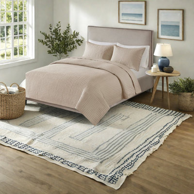 Ensembles de literie réversibles confortables, courtepointe en polyester, style décontracté pour la maison