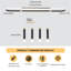 4 - Light Black LED Kitchen Island Pendant