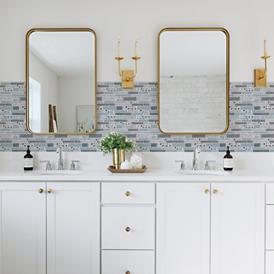 Vinyl 12'' W x 12'' L Gel Peel and Stick Backsplash Tile 