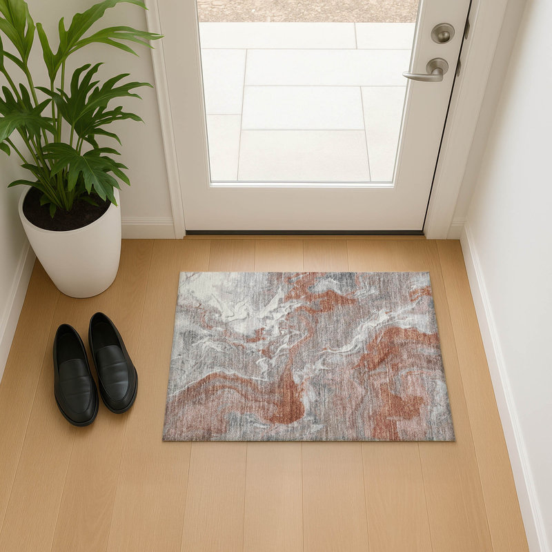 Premium Machine Washable Strinko AMF1682 Abstract Rug, Rectangle 1'8" x 2'6"