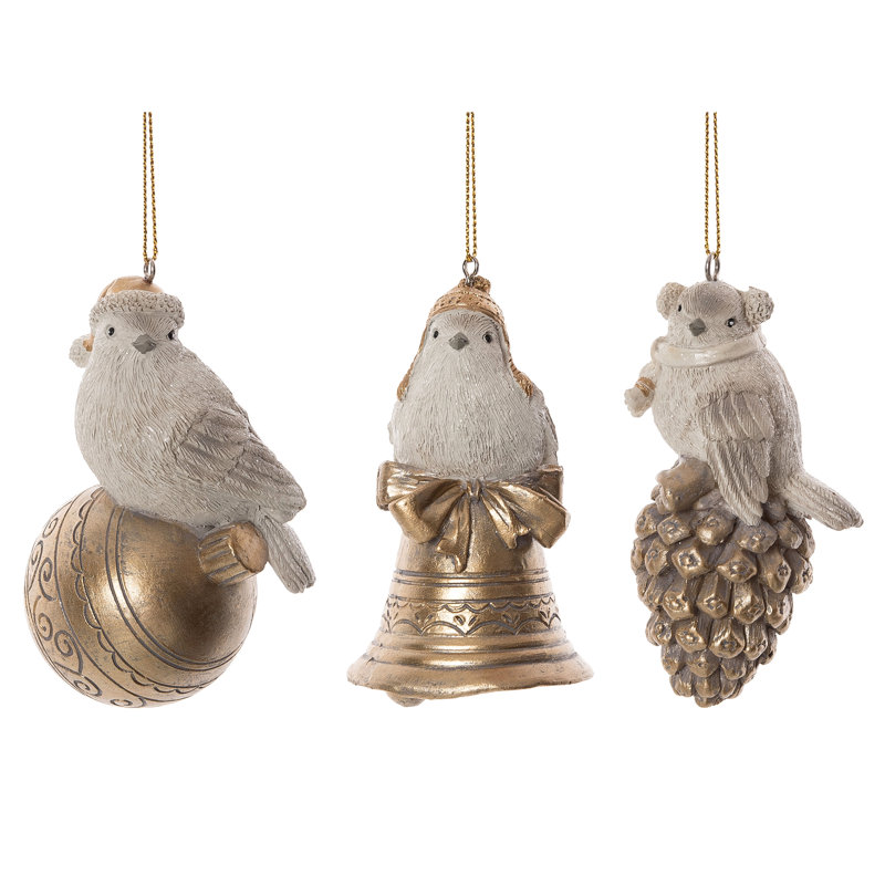  Ensemble de 3 décorations de Noël en résine