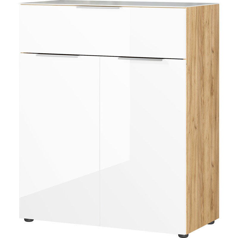 Abbygail 83 cm W Chest of Drawers, Replica Navarra Oak/White