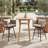 Square Wood Outdoor Bar Table, 31.5" In. W 31.5" In. D