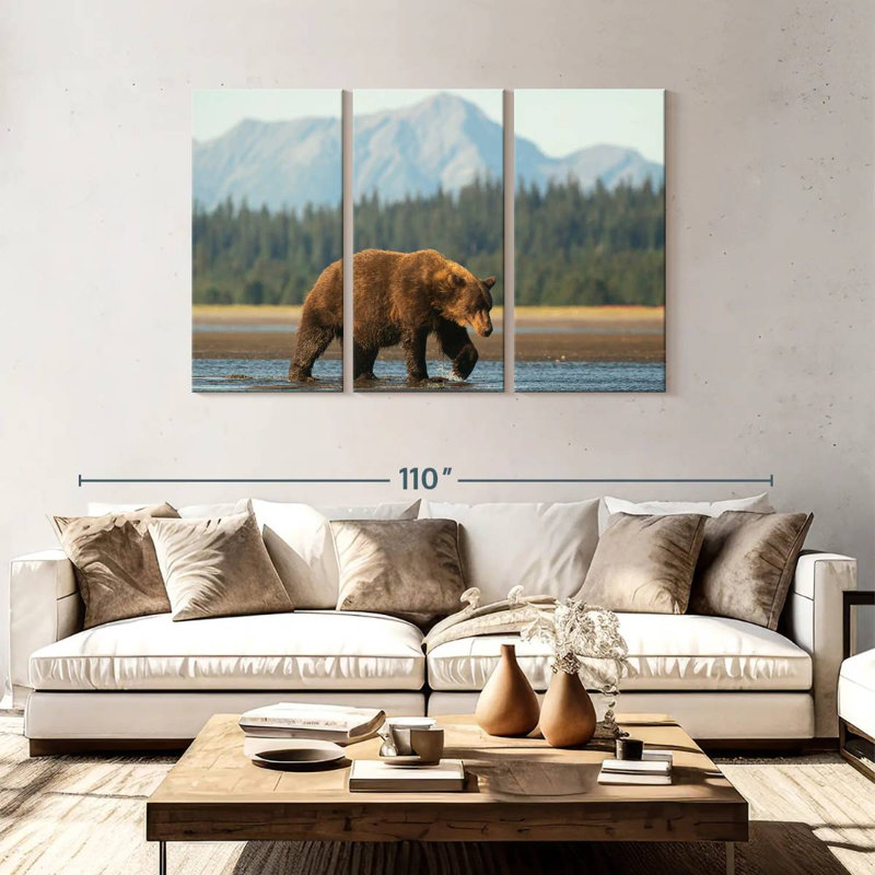 Bear By Tidal Delta, 48" H x 74" W
