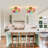 3-Light Dimmable Flush Mount Ceiling Light With Colorful Bubble Glass-1135390281