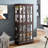Elegant Display Shelf With Adjustable Shelves And Antique Shawl Vintage Shelving Book