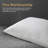 Down Feather Square Accent 100 Cotton Cover Pillow Inserts Set of 2-134381372-102345227
