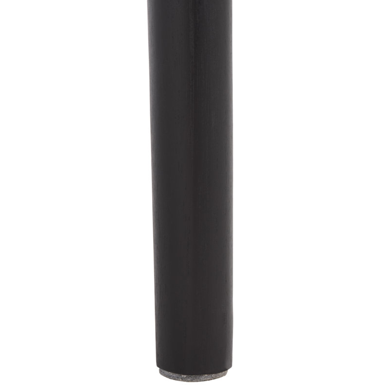 Laylie Rattan And Leather Counter Stool, Black/Boucle