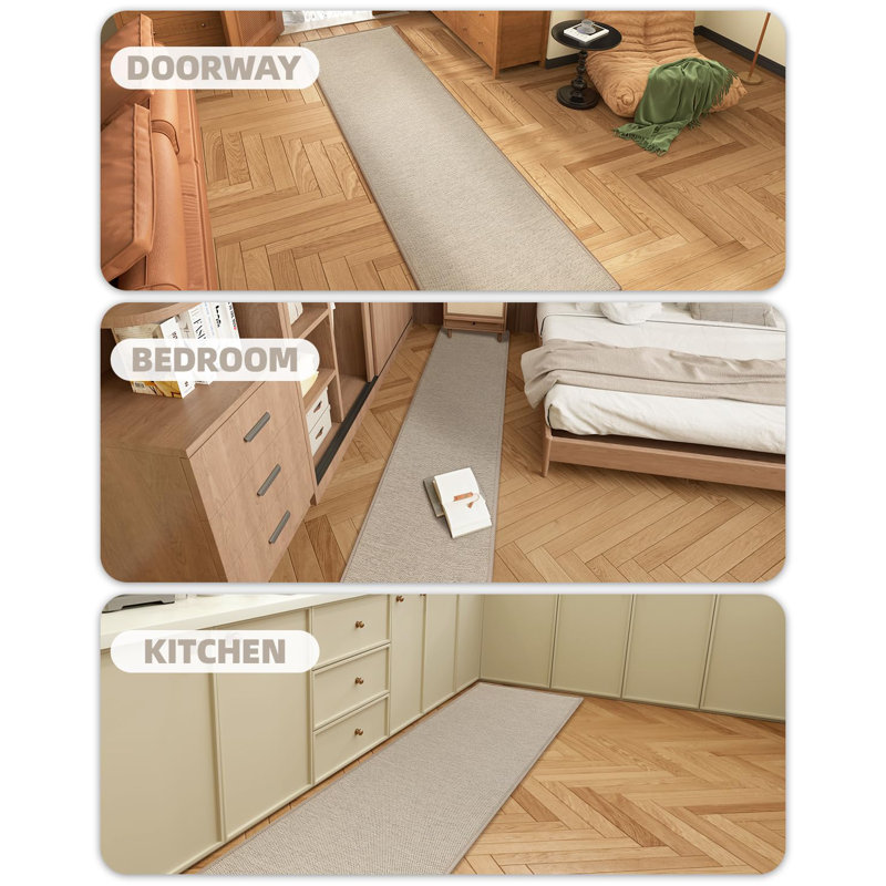Tapis de couloir de couloir, Tapis de couloir 2 pi x 6 pi 11 po, Khaki