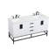 Ensemble de meuble-lavabo double 60 po Eugene-323889356