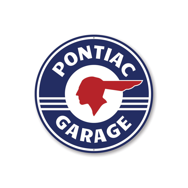 Enseigne en aluminium Pontiac, H 12 po x l 12 po x P 0,04 po