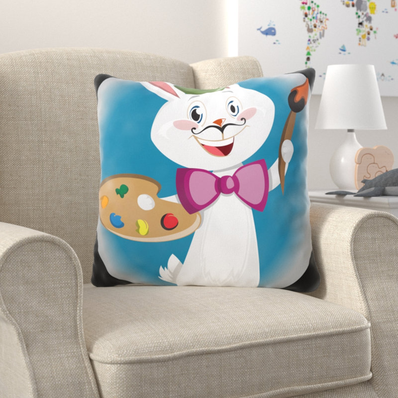 Coussin en lapin Burruss, Microsuède, Intérieur