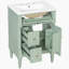 Meuble-lavabo de salle de bain avec lavabo, armoire de salle de bain autoportante avec tiroir rabattable, tablette réglable-699674332