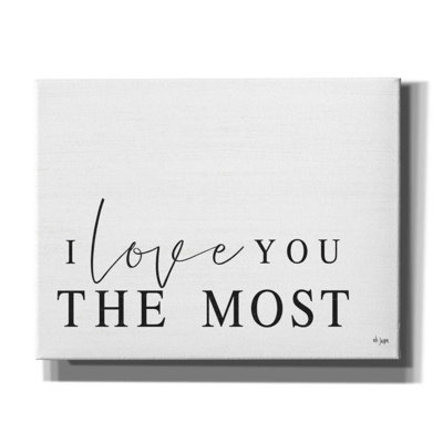 «I Love You the Most» par Jaxn Blvd, art mural sur toile