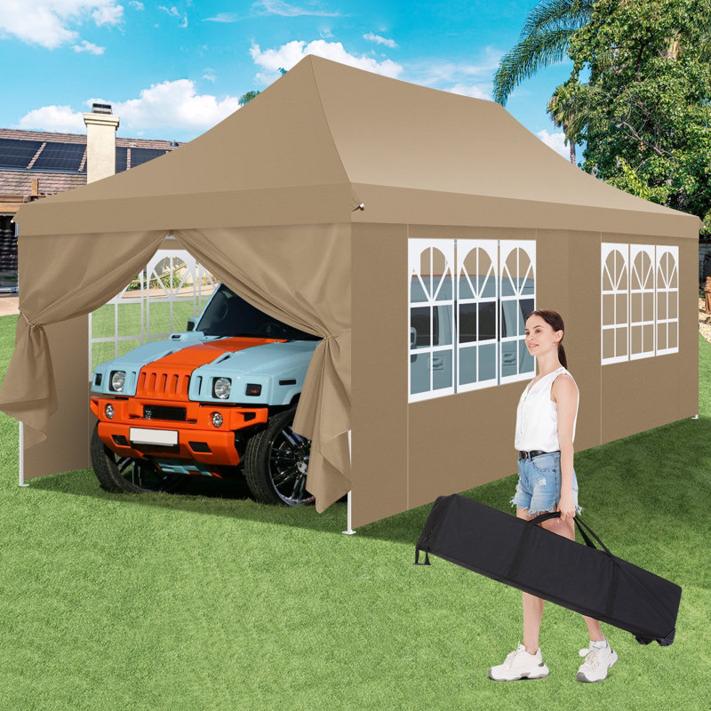 3m x 6m 10x20 Pop-Up-Überdachung, Zelte für Partys mit 6 abnehmbaren Seitenwänden, einfach aufzubauen, kommerzielles Partyzelt, wasserdicht, UV50+, ganzjährig, Outdoor-Unterstand, Hochzeit, sogar