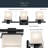 Nicoli Black 3-Light Vanity Light with Satin Etched Opal Shades
