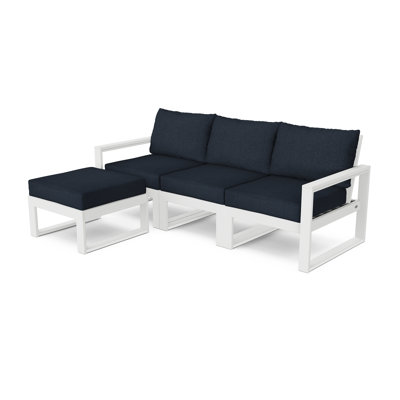 POLYWOOD EDGE Modular Deep Seating Set with Ottoman