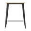 Table de bar carrée commerciale en poly avec cadre en acier 31,5 po Gwennette-1463441383