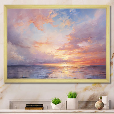 Sunset Cotton Candy Skies V - Sunset Framed Canvas Print