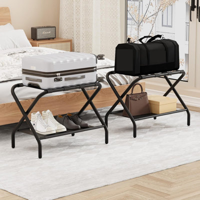 Black Luggage Rack Pack Of 2