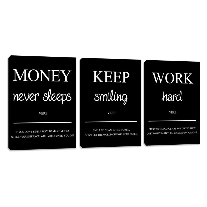 Motivation, art mural, affiches, impressions sur toile, décorations, bureau positif, décoration murale, peinture d'art encadrée pour chambre à coucher, bureau à domicile, salon