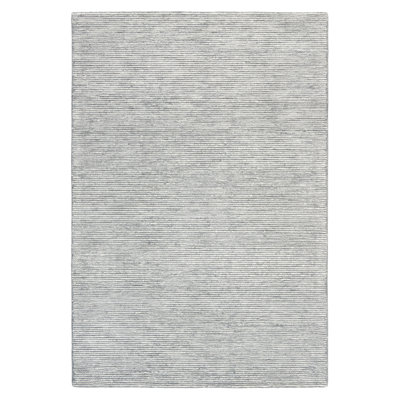 Town & Country Luxe Rita Ribbed Textured Handcrafted Area Rug Grey/Blue/Ivory