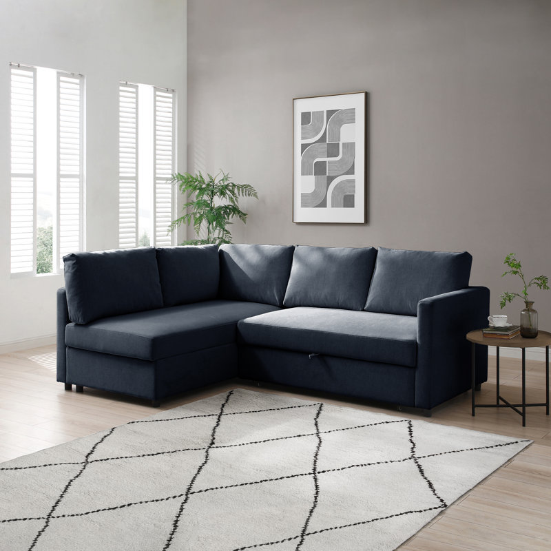 Baelee 4 Seater Sofa & Chaise, Navy