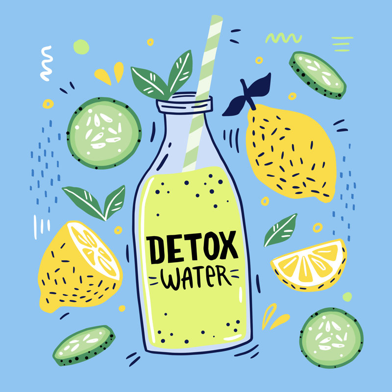 Detox Cocktail - Wrapped Canvas Print, 30cm H x 30cm W x 3.8 cm D