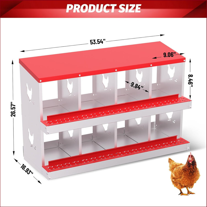 Nesting Boxes, 67.5cm H x 136cm W x 43cm D, Red