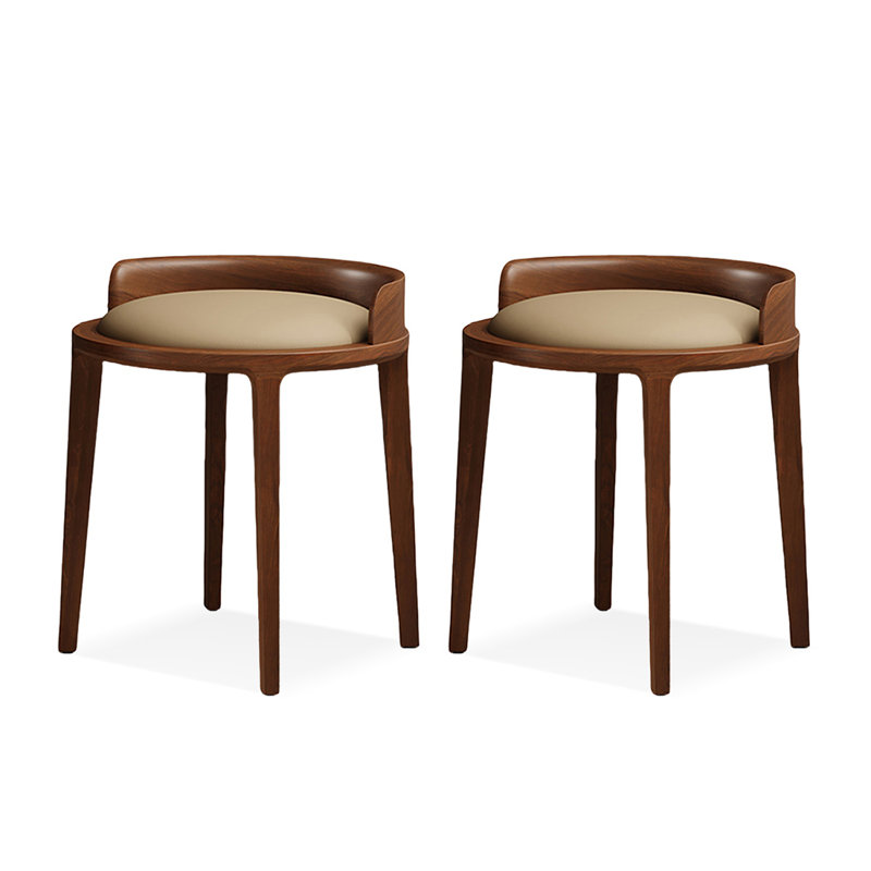Chaise d'appoint 16,93 po brun noisette (ensemble de 2)
