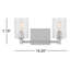 Haines 2 Light Transparent Dimmable Vanity Light-1146103933