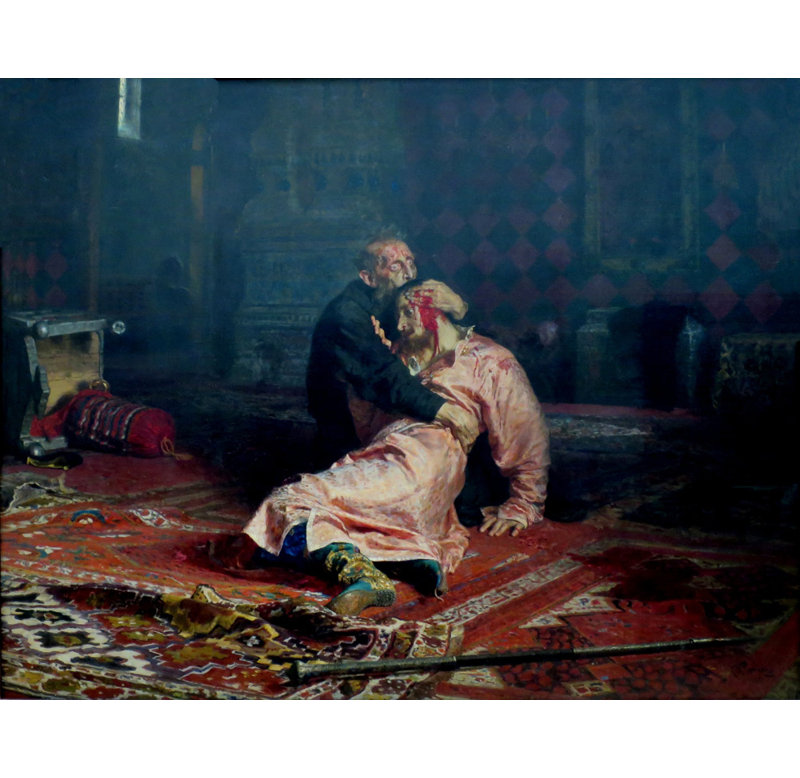 Ivan le Terrible et son fils, le 16 novembre 1581, H 19 po x l 24 po