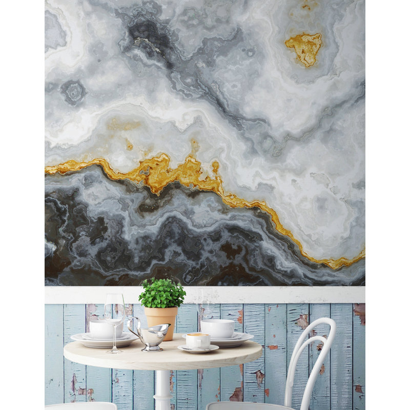 Peel & Stick Marble Wall Mural, 144" W x 108" L
