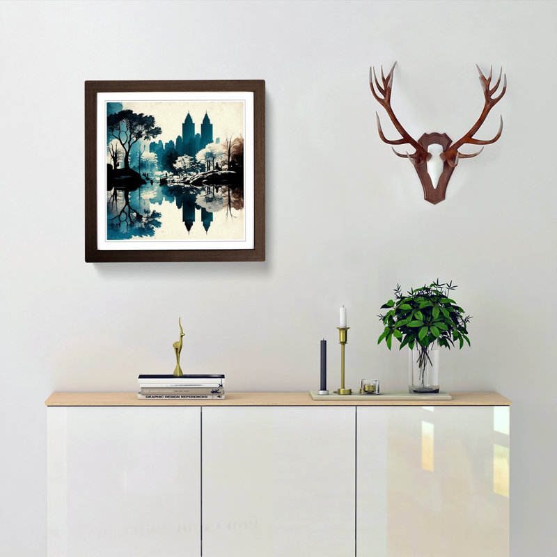 Central Park - Framed Print, Walnut