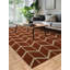 Stylish Modern Chevron Rug in Warm Earth Tones 9x12