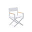 OSKAR - Folding Director's Chair - Mat Blanc Frame - Blanc Seat-887500109