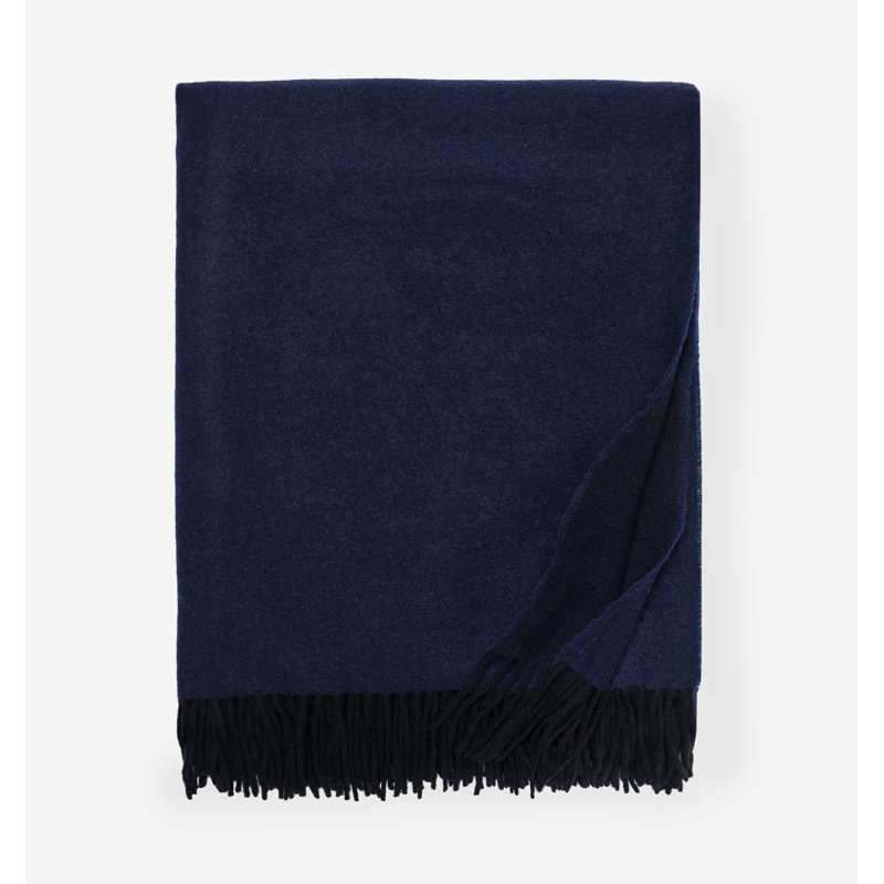 Renna Hand Woven Throw Blanket, Navy