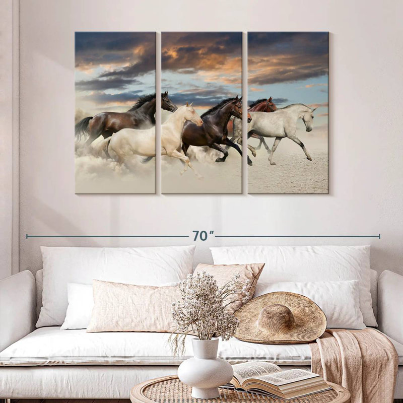 Galloping Desert Horses, 32" H x 50" W