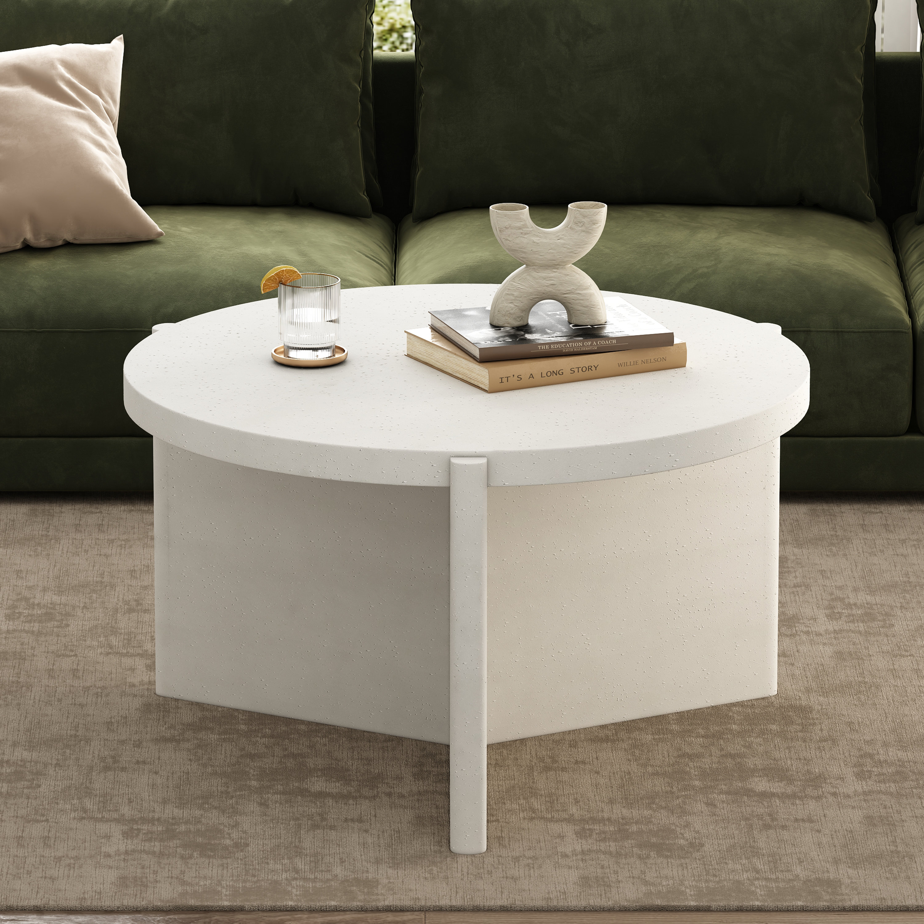 Curated visual reference: Visual Reference: Orren Ellis Minimalist Round Coffee Table