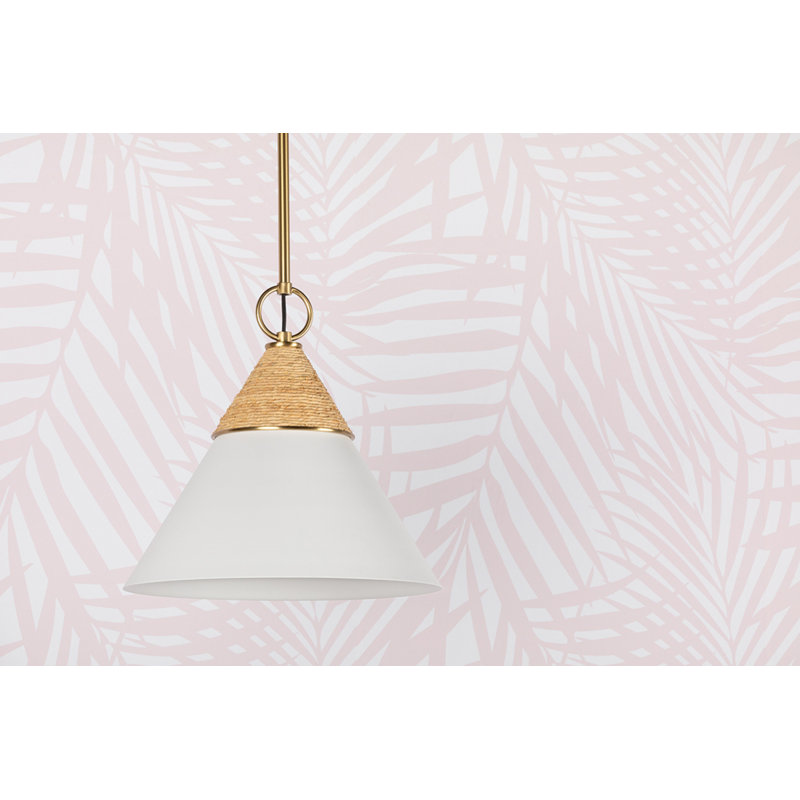 MICA 1 LIGHT PENDANT, 16.5" H x 13" W x 13" D